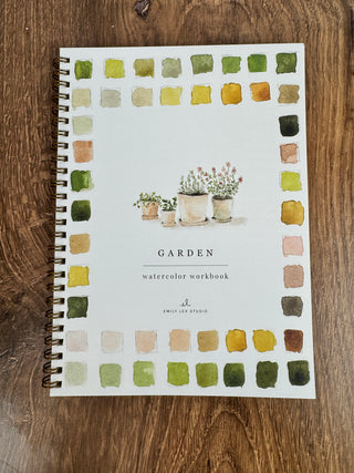 Garden watercolor book with instructions 