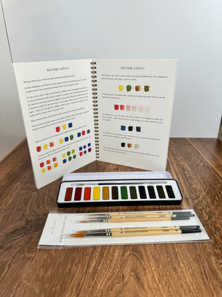 Watercolor Paint Set with Brush - JSQ Mercantile