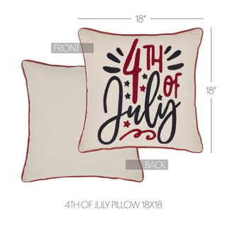 4th Of July Pillow with Insert 18" x 18"