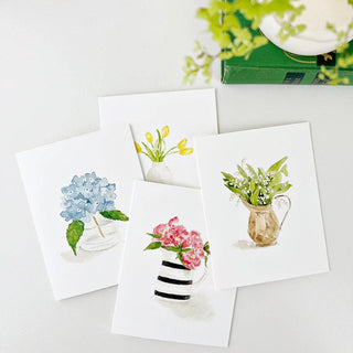 Set of 8 Flower Notecards with Envelopes