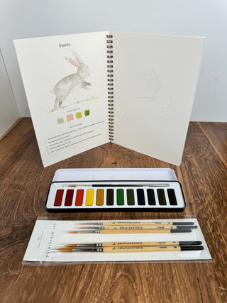 Watercolor Paint Set with Brush