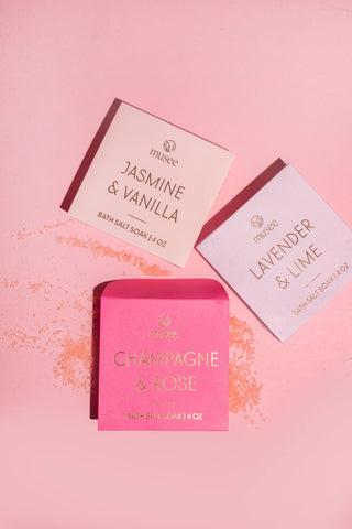 Champagne & Rose Mini Bath Salt Soak - JSQ Mercantile