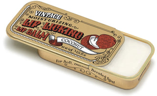 Lip Licking Lip Balm in a Vintage Themed Tin