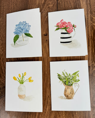 Set of 8 Flower Notecards with Envelopes - JSQ Mercantile