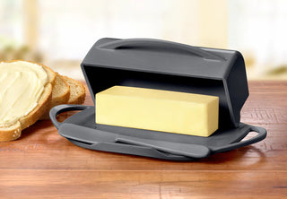 Butterie® Butter Dish, 2-Stick Caddy or Irish Butter Stick, Flip-Top Lid and Matching Spreader