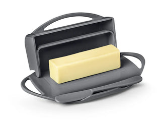 Butterie® Butter Dish, 2-Stick Caddy or Irish Butter Stick, Flip-Top Lid and Matching Spreader