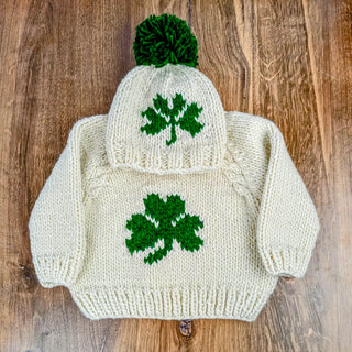 ☘️ St Patrick’s Day Irish Shamrock Baby & Toddler Sweater