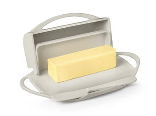 Butterie® Butter Dish, 2-Stick Caddy or Irish Butter Stick, Flip-Top Lid and Matching Spreader