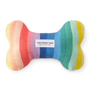Rainbow Squeaky Dog Toy - Made in USA