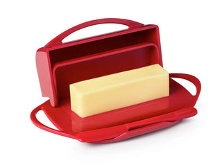 Butterie® Butter Dish, 2-Stick Caddy or Irish Butter Stick, Flip-Top Lid and Matching Spreader