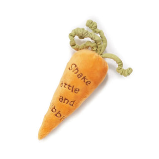 6" Velour Carrot Rattle for Baby