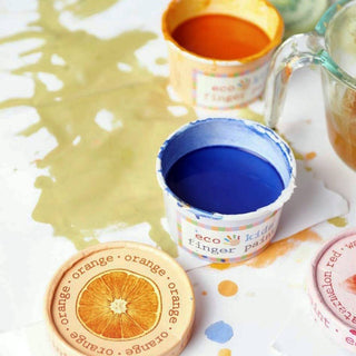 Open containers showing Paint in Paint pots