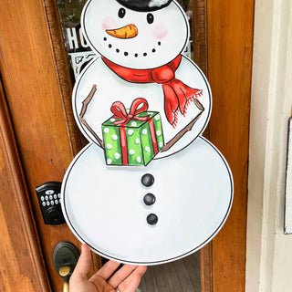 Double Sided Snowman / Pumpkin Stack Door Hanger