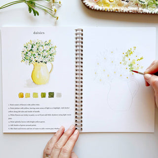 Flower Watercolor Workbook