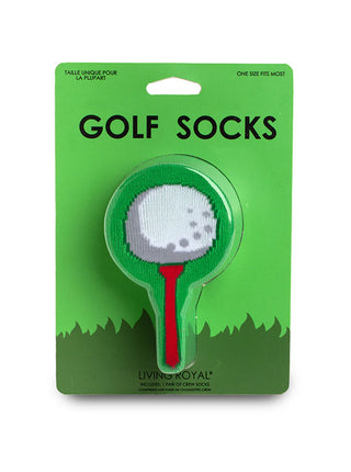 Tee Time Golf Crew Socks in Tee Shaped Gift Package - JSQ Mercantile